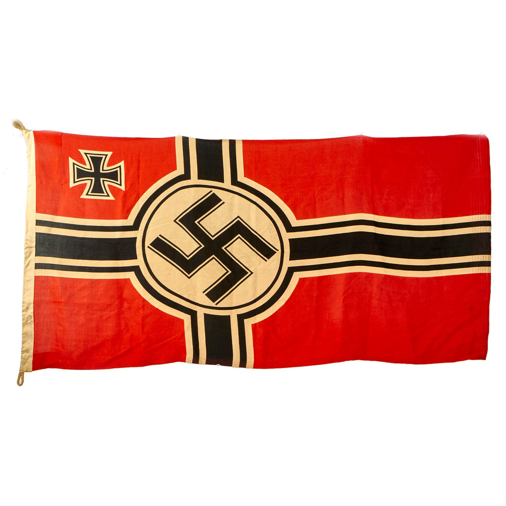 Original German WWII USGI Signed 100cm x 170cm National Battle Flag by N.V.P.F. v Vlissingen & Co. - Reichskriegsflagge Original Items