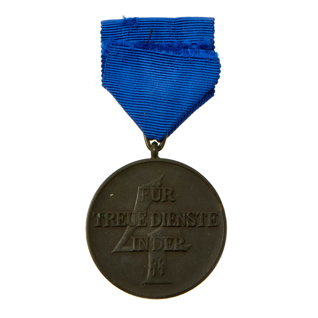 Original German WWII SS Four Year Long Service Award Medal with Ribbon - SS-Dienstauszeichnungen Original Items