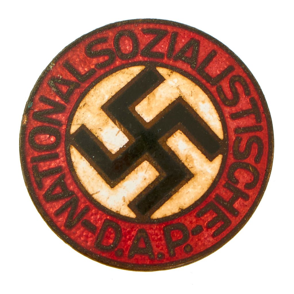 Original German NSDAP Party Enamel Membership Badge Pin by Ferdinand Wagner of Pforzheim - RZM M1/8 Original Items