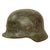 Original German WWII Army Heer M40 Battle Damaged Partial Single Decal Steel Helmet - Stamped Q64 Original Items