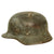 Original German WWII Army Heer M40 Battle Damaged Partial Single Decal Steel Helmet - Stamped Q64 Original Items