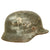 Original German WWII Army Heer M40 Battle Damaged Partial Single Decal Steel Helmet - Stamped Q64 Original Items