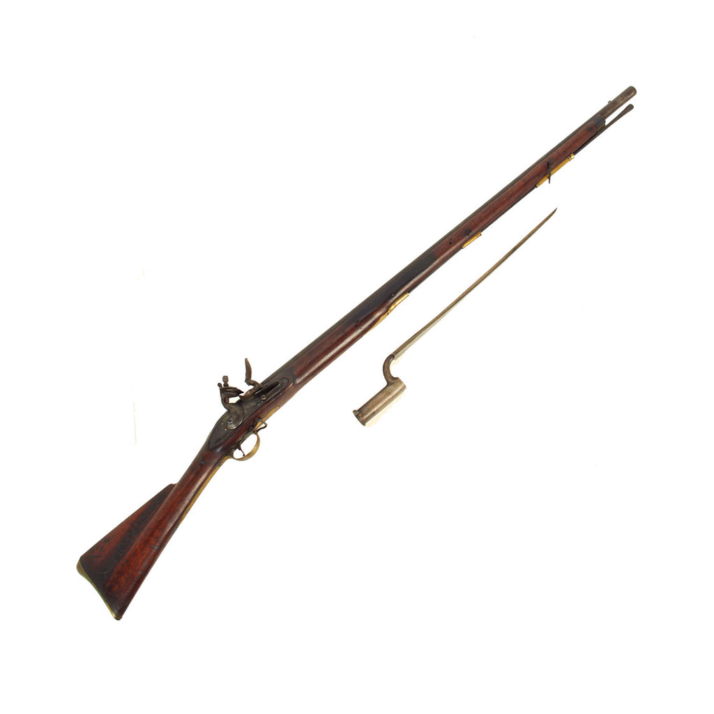 Original British War of 1812 U.S. Captured Tower 3rd Model P-1796 Brown Bess Flintlock Musket marked ANNAPOLIS with Bayonet Original Items