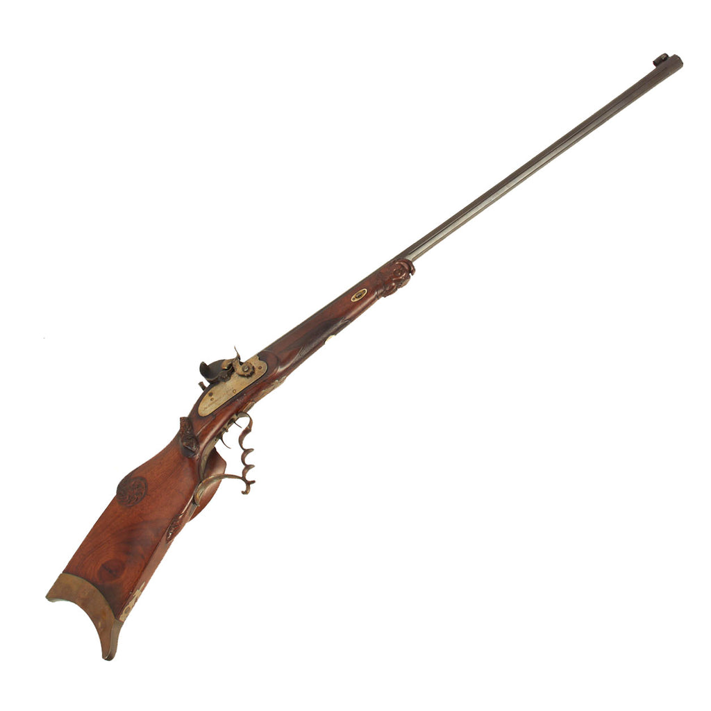 Original Austrian Schützen Percussion Target Rifle by J.G. Fischer of Vienna with Carved Walnut Half Stock - circa 1845 Original Items