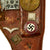 Original German WWII USGI Bring Back Brown Leather Holster Decorated with Many Pins & Insignia Original Items