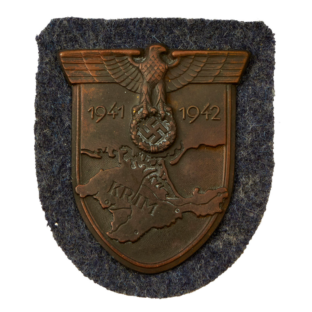 Original German WWII Unissued Luftwaffe Crimea Krim Shield Decoration - Krimschild Original Items