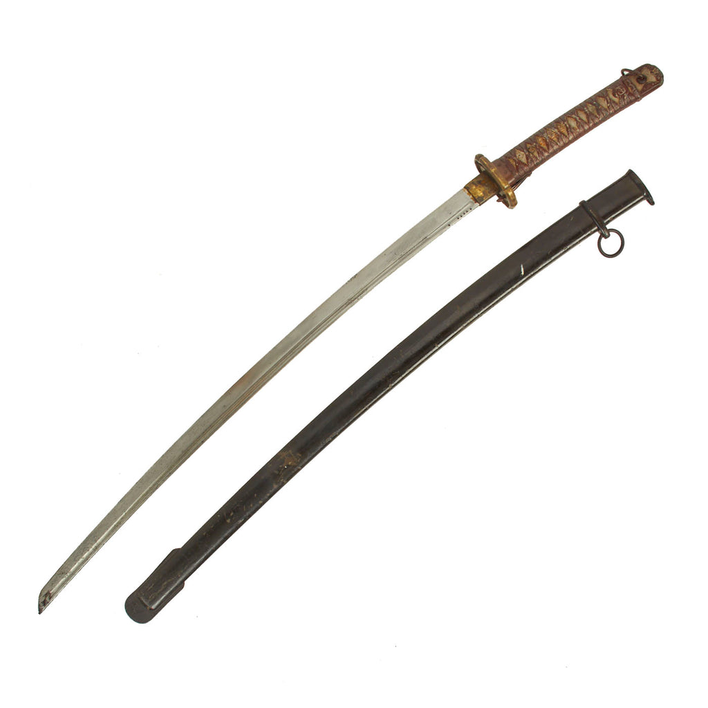 Original WWII Japanese Army Type 95 NCO Aluminum Handle Katana Sword - Matched Serial 40536 Original Items