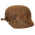 Original German WWII "Battlefield Dug" M40 Heer Single Decal Helmet Shell found near Frankfurt - size 64 Original Items