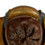Original German WWII Possible Afrikakorps Camouflage M35 Helmet Shell with Post War Liner & Chinstrap - Stamped ET64 Original Items