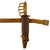 Original U.S. WWI/WWII Named Model 1918 Mark 1 Trench Knife “Paratrooper” Modified with 44th Infantry Division Marked Custom Leather Scabbard - Au Lion Original Items
