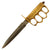Original U.S. WWI/WWII Named Model 1918 Mark 1 Trench Knife “Paratrooper” Modified with 44th Infantry Division Marked Custom Leather Scabbard - Au Lion Original Items