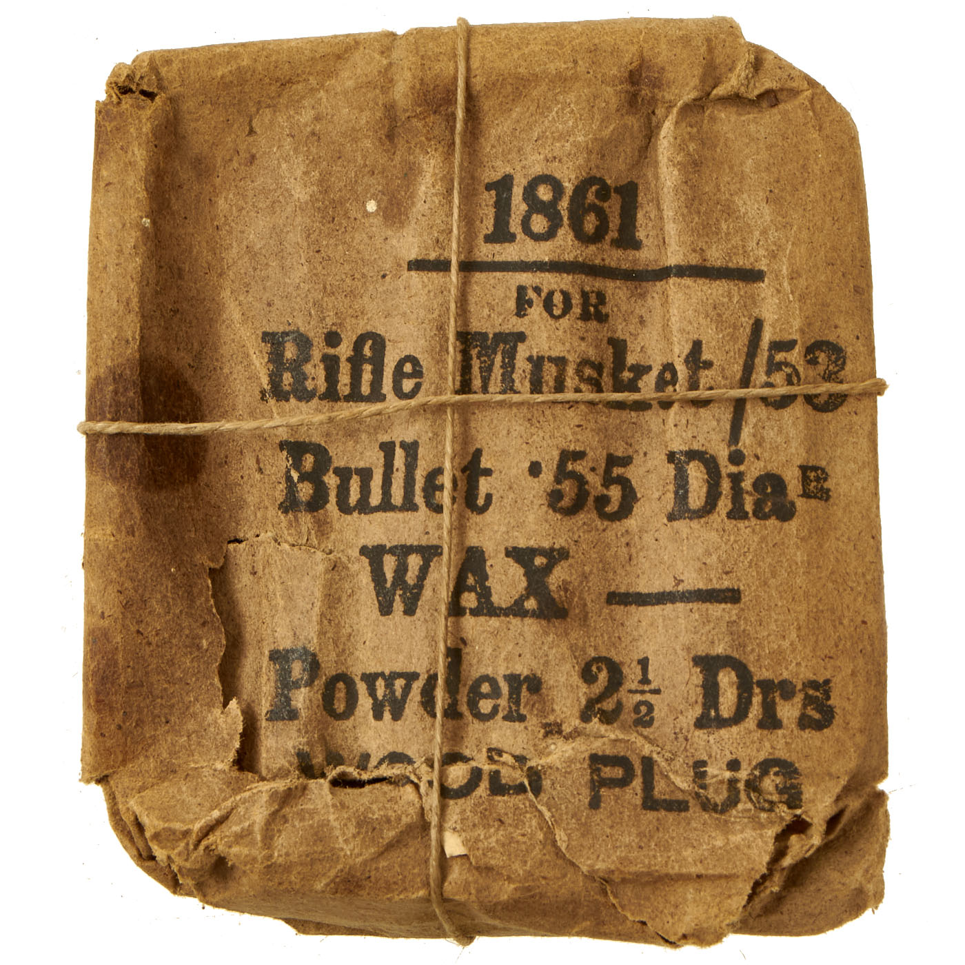 Original U.S. Civil War Era Musket Paper Cartridge Set With Inert Prim ...