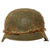 Original German WWII Named Army Heer M40 Chicken Wire Textured Paint Steel Helmet with 59cm Liner - Q66 Original Items