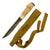 Original U.S. WWII Named Custom Fighting Knife Knife Made From Krag Rifle Bayonet With Canvas Sheath - First Sergeant Joseph Schiliro Original Items