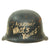 Original German WWII USGI Captured and Decorated M34 Civic Steel Helmet - size 55 Original Items