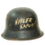 Original German WWII USGI Captured and Decorated M34 Civic Steel Helmet - size 55 Original Items