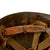 Original U.S. WWII Service Worn 1942 Fixed Bale M1 Helmet with 2nd Pattern USMC HBT Camouflage Cover and Named Westinghouse Liner Original Items