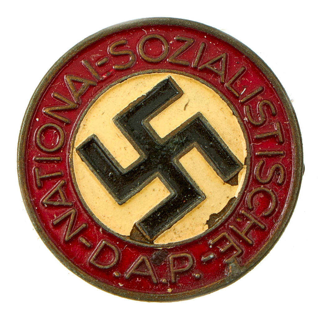 Original German WWII NSDAP Party Late War Painted Membership Badge by Fritz Mannheim G.m.b.H. - RZM M9/312 Original Items