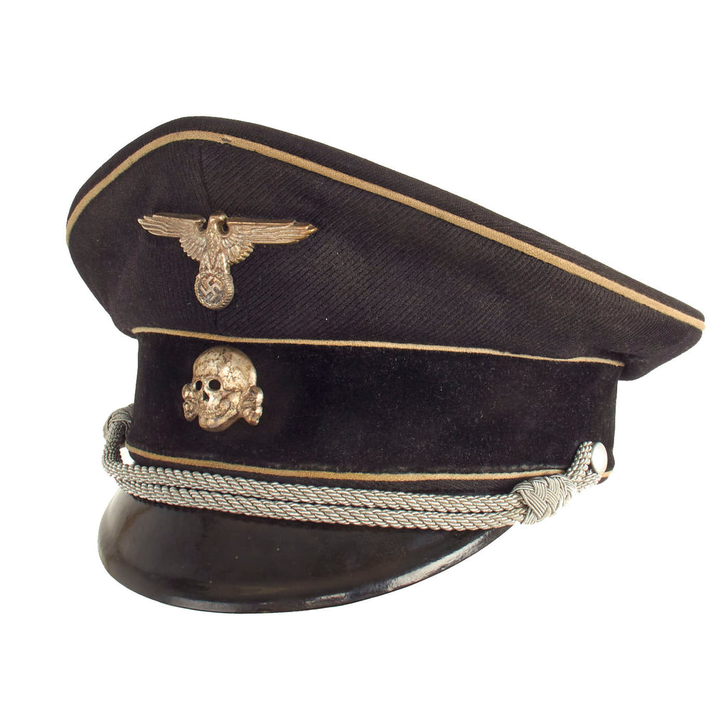 Original German WWII SS Allgemeine Officer Schirmmütze Visor Cap Original Items