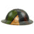 Original U.S. WWI British MKI Brodie Helmet with Doughboy-Applied Camouflage Paint - Complete Original Items