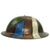 Original U.S. WWI British MKI Brodie Helmet with Doughboy-Applied Camouflage Paint - Complete Original Items