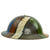 Original U.S. WWI British MKI Brodie Helmet with Doughboy-Applied Camouflage Paint - Complete Original Items