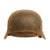 Original German WWII Service Worn M35 Textured Paint Helmet with 57cm Liner & Chinstrap - marked SE64 Original Items