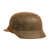 Original German WWII Service Worn M35 Textured Paint Helmet with 57cm Liner & Chinstrap - marked SE64 Original Items