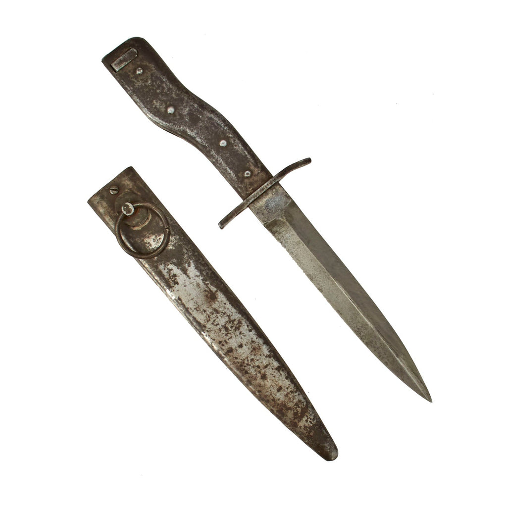 Original Imperial German WWI DEMAG Crank Handle Ersatz Trench Knife Bayonet with Scabbard Original Items