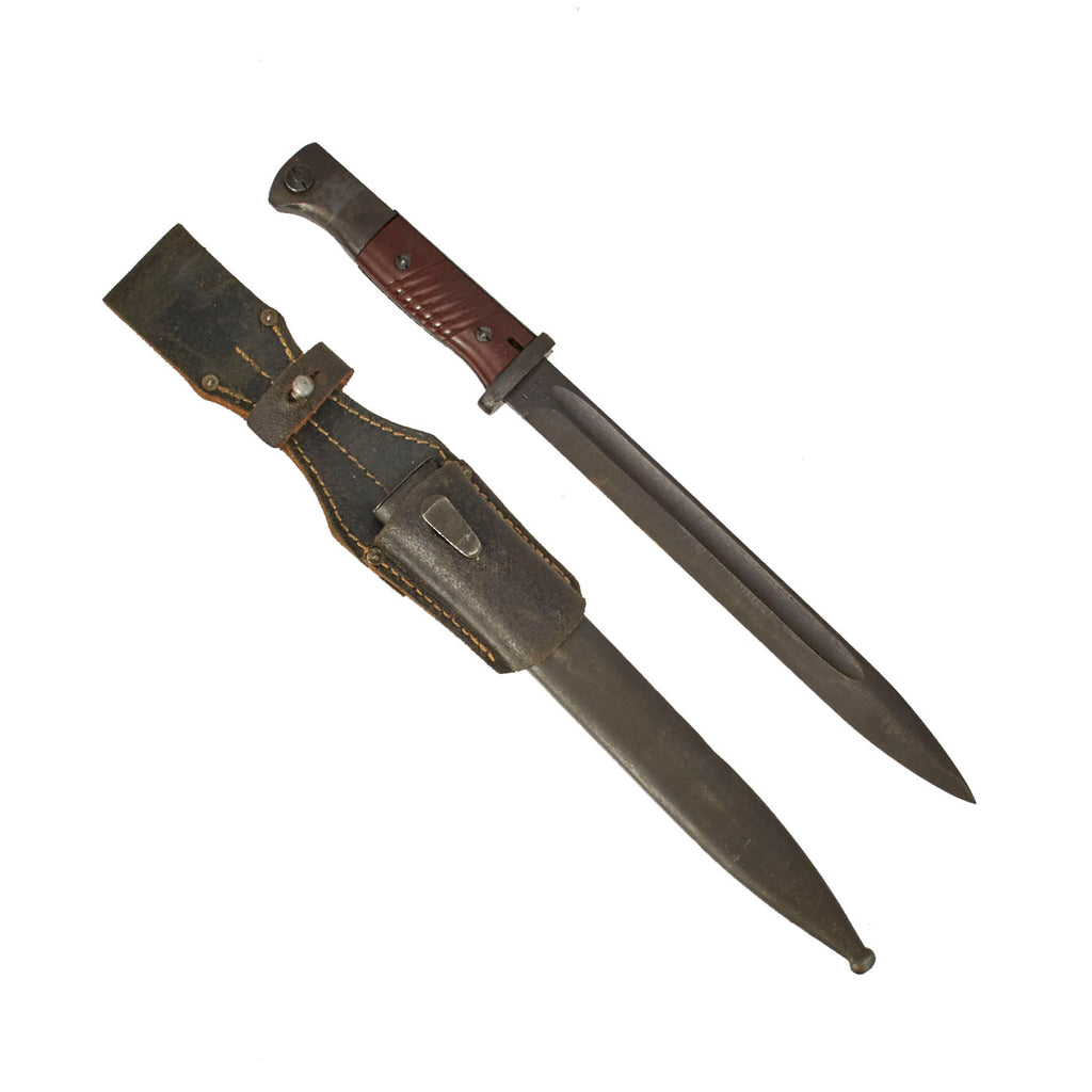 Original German WWII 98k 1944 dated Bayonet by Carl Eickhorn with Scabbard and Frog Original Items