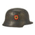 Original German WWII M34 Square Dip NSDAP Double Decal Civic Police Steel Helmet - Ordnungspolizei Original Items