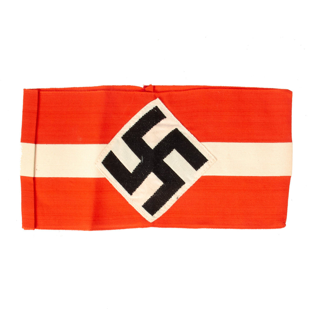 Original German WWII HJ Member Armband with Embroidered Insignia & RZM Tag - German Youth Organization - MINT Original Items