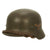 Original German WWII M40 Single Decal Luftwaffe Helmet by Quist with Size 60cm Liner - Q68 Original Items