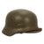 Original German WWII M40 Single Decal Luftwaffe Helmet by Quist with Size 60cm Liner - Q68 Original Items
