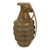 Original U.S. WWII Inert MkII Pineapple Grenade with Yellow Ring & Fuze Original Items