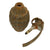 Original U.S. WWII Inert MkII Pineapple Grenade with Yellow Ring & Fuze Original Items
