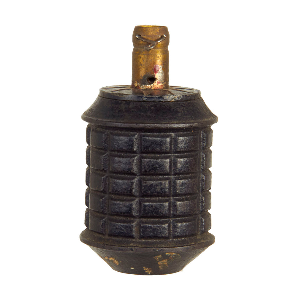 Original Japanese WWII Type 97 Inert Fragmentation Hand Grenade with Fuse dated 1941 - Tokyo Arsenal Produced Original Items