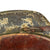 Original German WWII M42 Helmet with Textured Summer Camouflage Paint and Remnants of Winter Whitewash- Complete with Liner and Chinstrap Original Items