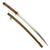 Original Late WWII Japanese Army Type 95 Wood "Pineapple" Handle NCO Katana with Matching Scabbard No. 202827 Original Items