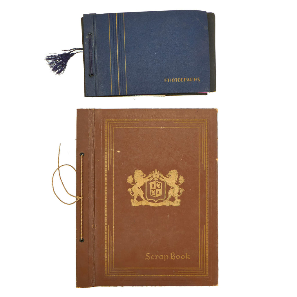 Original U.S. WWII Named Scrapbook and Photo Album With Over 300 Photos and Documents - 1st Sgt Carl Flieshman 716th Railway Battalion Original Items