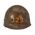 Original U.S. WWII Unit Marked Medic M1 Helmet Liner By CAPAC - 323d Medical Battalion, 98th Infantry Division Original Items