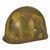Original U.S. WWII Named Medic M1 Helmet Liner by Westinghouse with Period Camouflage Paint Job Original Items
