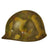 Original U.S. WWII Named Medic M1 Helmet Liner by Westinghouse with Period Camouflage Paint Job Original Items