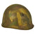 Original U.S. WWII Named Medic M1 Helmet Liner by Westinghouse with Period Camouflage Paint Job Original Items