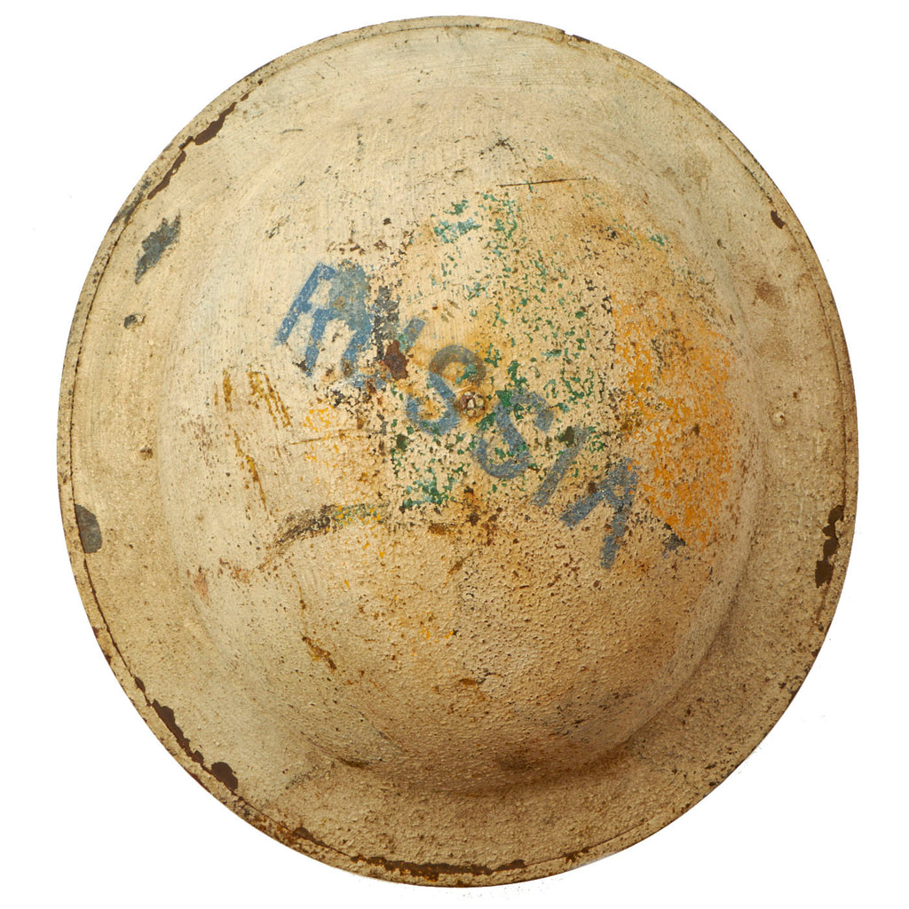 Original U.S. WWI Russian Revolution Named M1917 AEF in Siberia Doughboy Helmet With Textured Paint Original Items