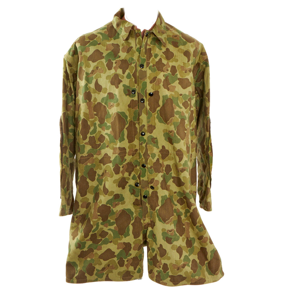 Original U.S. WWII USMC Paramarine Third Pattern Jump Smock with Elbow Pads Original Items