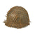 Original U.S. WWII 1943 M1 McCord Fixed Bale Helmet with Painted Invasion Stripe & Net - with RARE Hood Rubber Co. Liner Original Items
