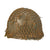 Original U.S. WWII 1943 M1 McCord Fixed Bale Helmet with Painted Invasion Stripe & Net - with RARE Hood Rubber Co. Liner Original Items