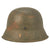Original German WWII M42 Single Decal Army Heer Helmet with 58cm Liner & Chinstrap - stamped EF66 Original Items