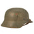 Original German WWII M42 Single Decal Army Heer Helmet with 58cm Liner & Chinstrap - stamped EF66 Original Items